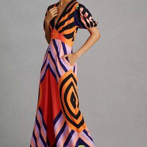 Farm Rio Deep-V Wide Leg Jumpsuit